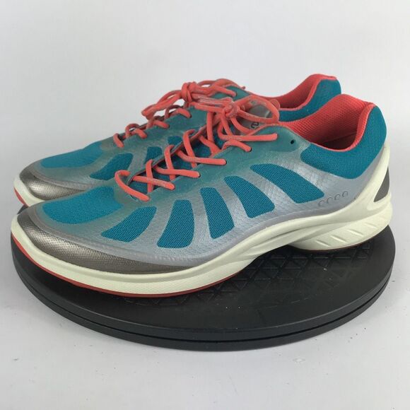 Ecco Biom Performance Comfort Athletic Shoes Blue/Orange EU 41 Men’s Size 7.5 - Picture 1 of 12